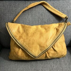 Matt & Nat yellow vegan leather shoulder bag convertible clutch